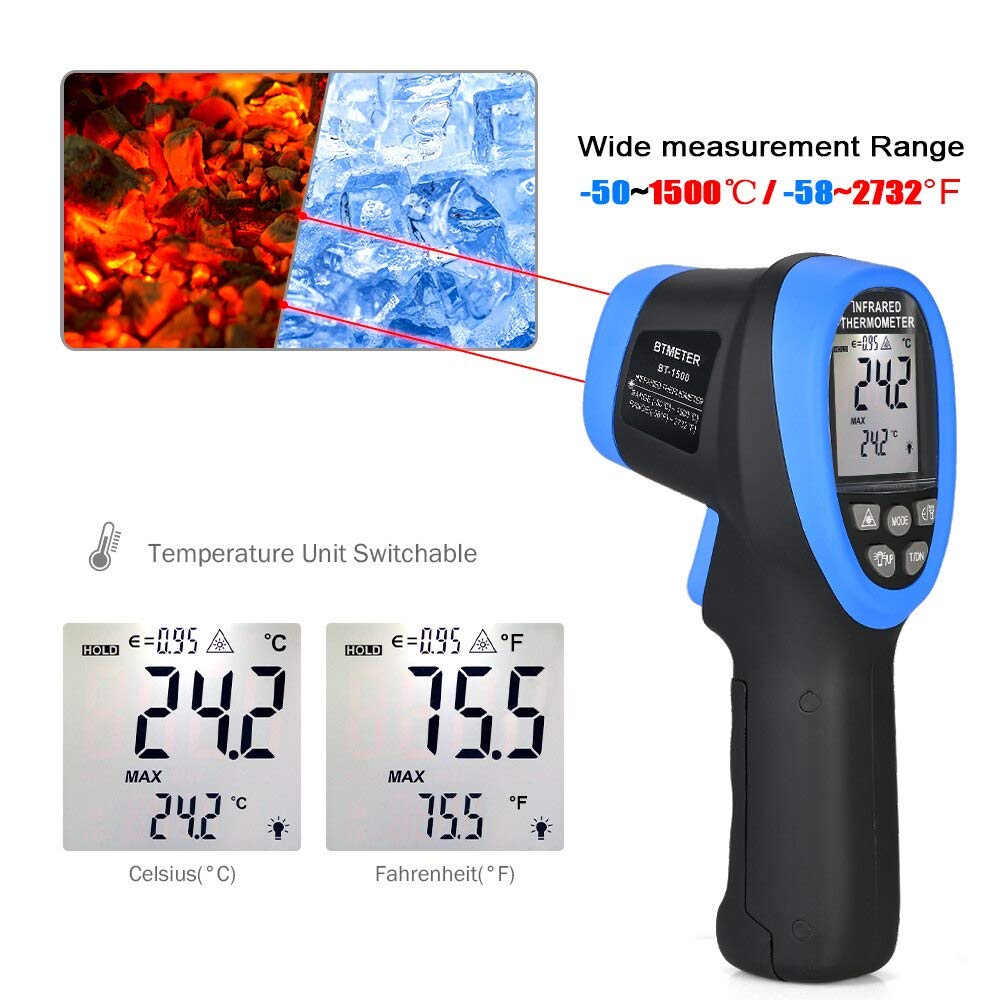Industrial Laser Thermometer Gun - Лазерный термометр с диапазоном от-50 ℃