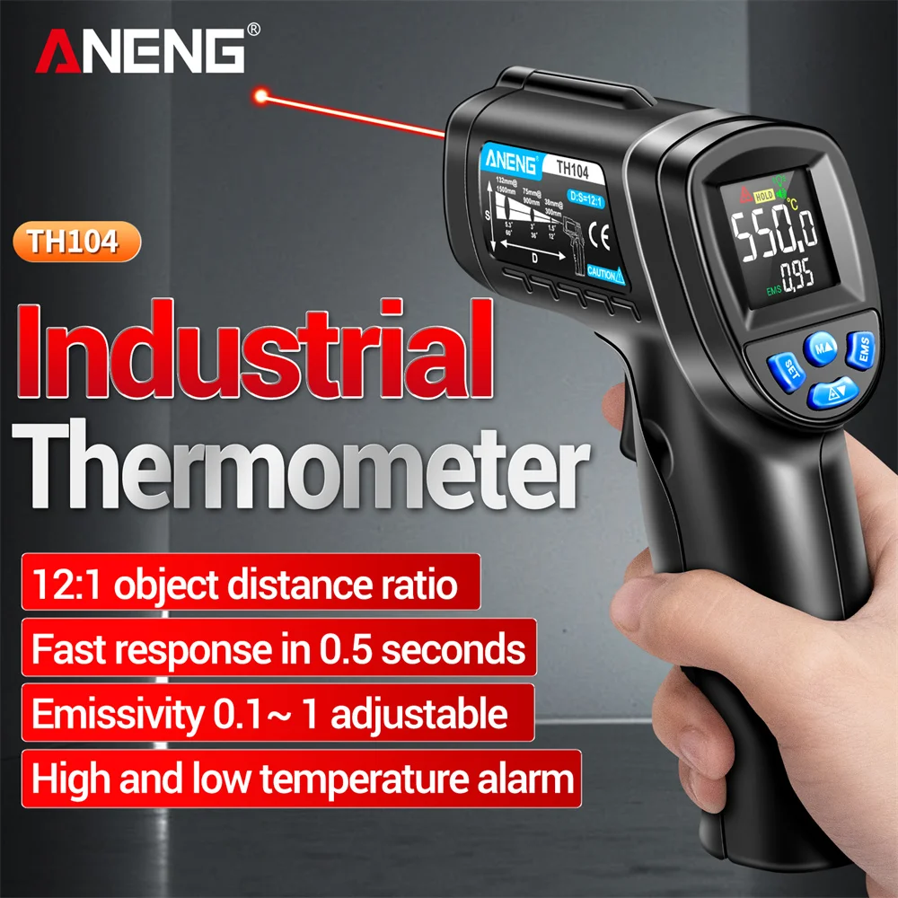 Industrial Laser Thermometer Gun - ANENG -50~550 ℃ Инфракрасный термометр с