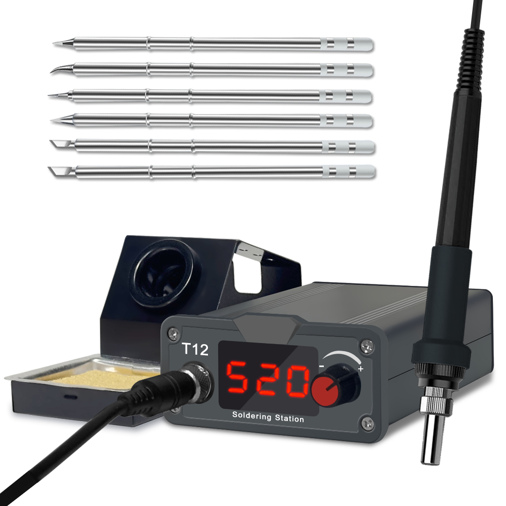Industrial Laser Soldering Iron - Паяльная станция LEFAVOR T12 с ЖК-дисплеем,