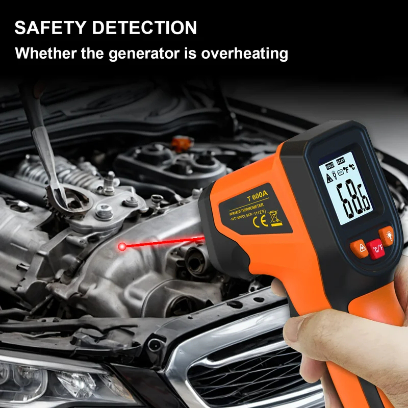Industrial Laser Thermometer Gun - Инфракрасный термометр T600 T600A, лазерный пирометр