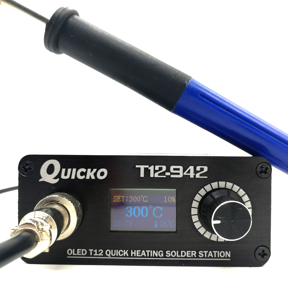 Industrial Laser Soldering Iron - QUICKO MINI T12 STC OLED цифровая