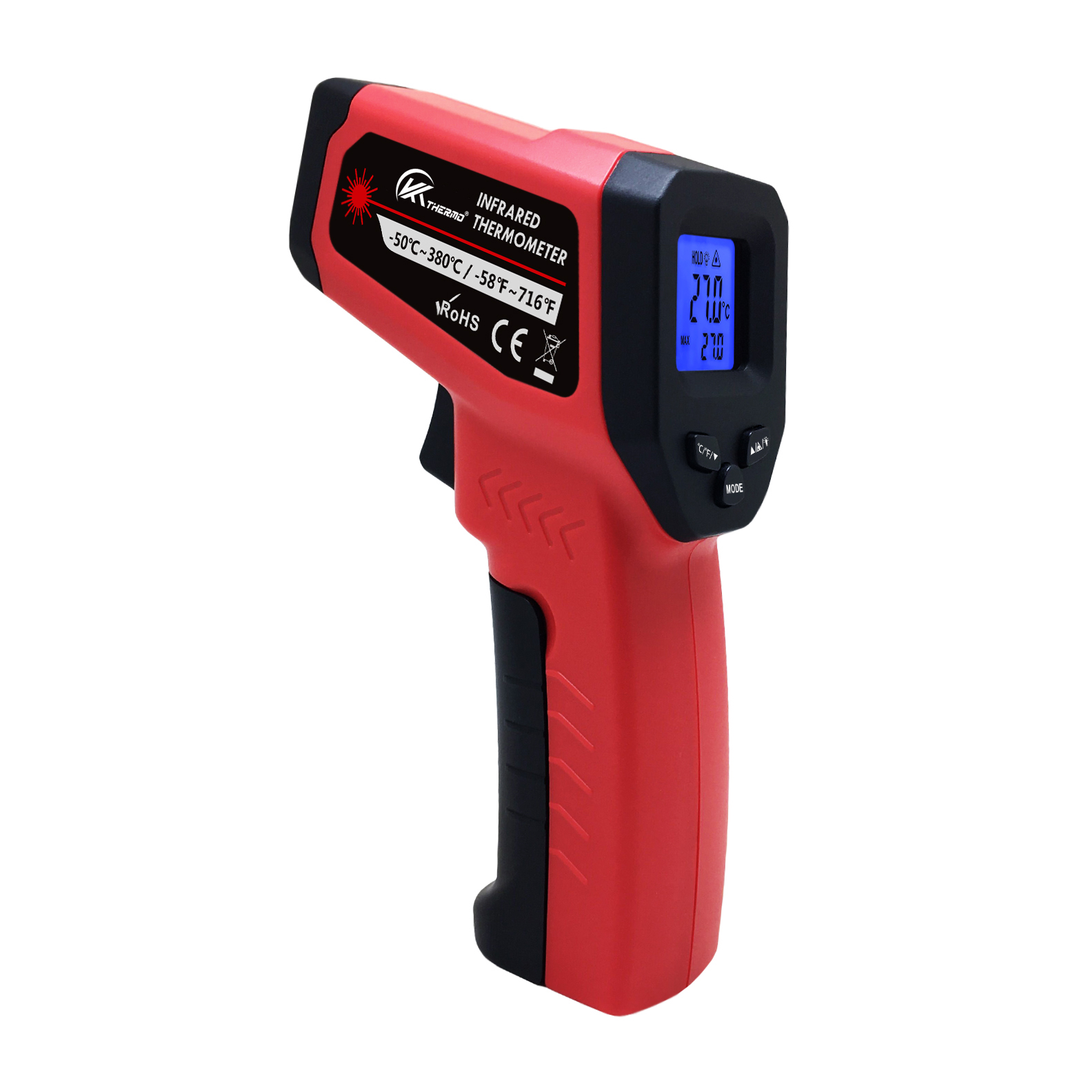 Industrial Laser Thermometer Gun - Промышленный электронный термометр с ЖК-дисплеем, Бесконтактный