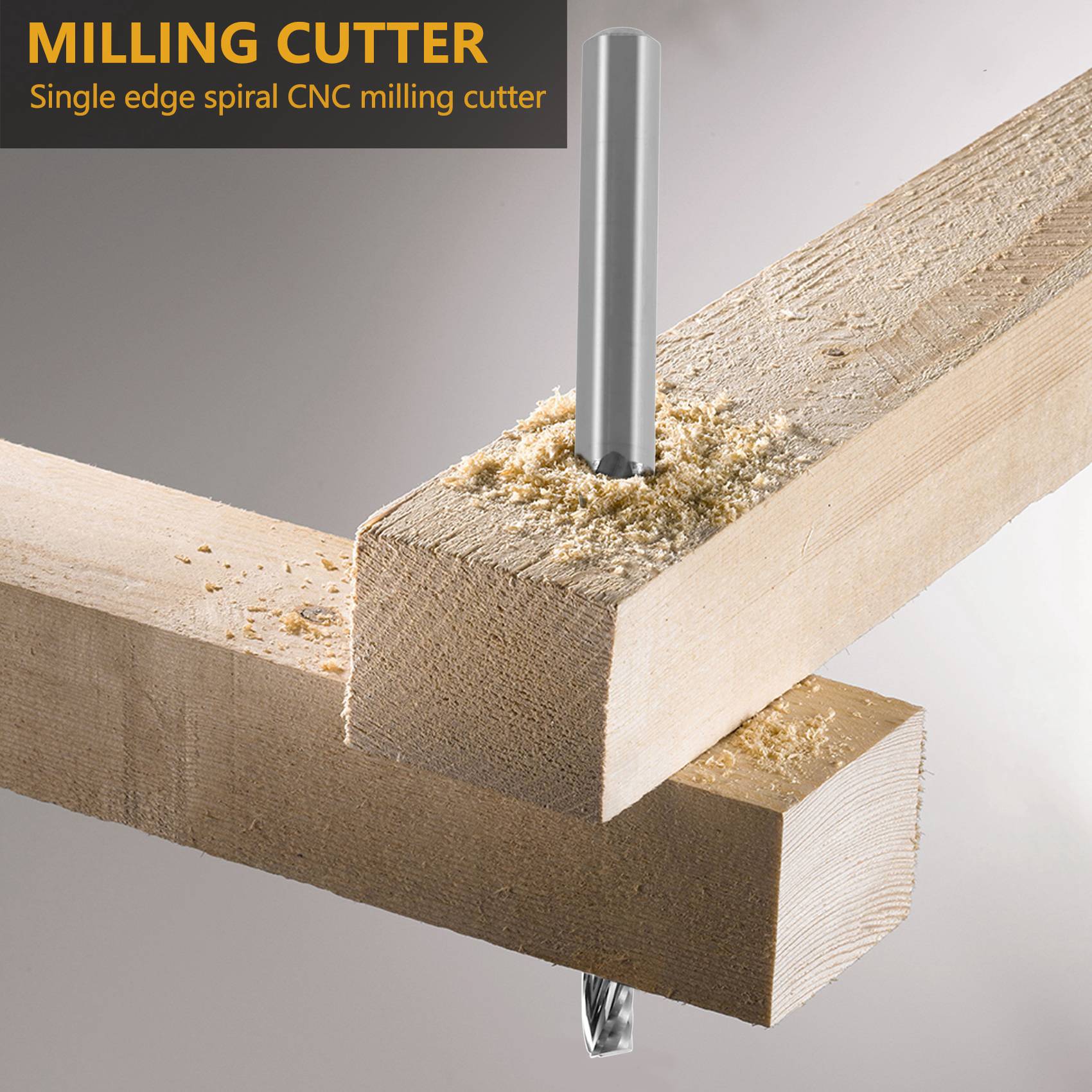 Cnc Router Bit - HJBW Твердосплавная однофлейтовая спиральная концевая фреза