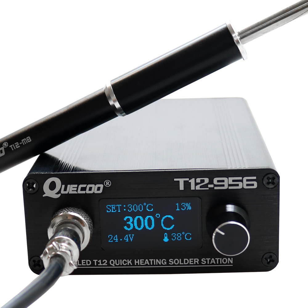 Industrial Laser Soldering Iron - Цифровая паяльная станция QUECOO T12-956, электронный