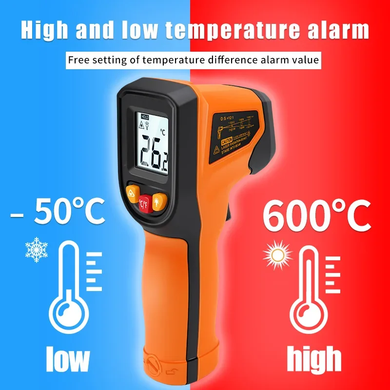 Цифровой инфракрасный термомет – обзор и цена Industrial Laser Thermometer Gun