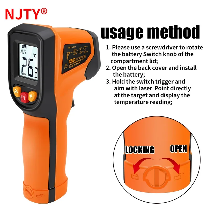 Цифровой инфракрасный термомет – обзор и цена Industrial Laser Thermometer Gun