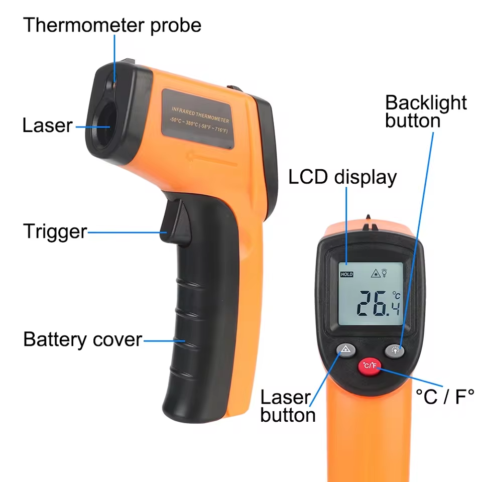 Новый цифровой инфракрасный те – обзор и цена Industrial Laser Thermometer Gun