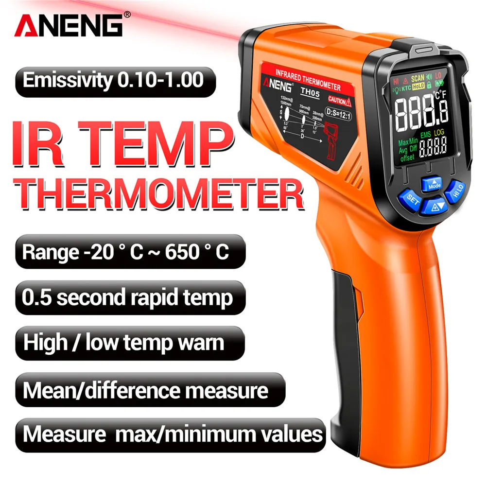 Инфракрасный цифровой бесконта – обзор и цена Industrial Laser Thermometer Gun
