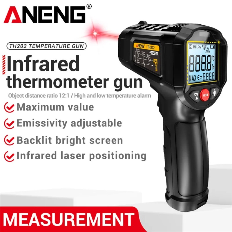 Бесконтактный инфракрасный тер – обзор и цена Industrial Laser Thermometer Gun