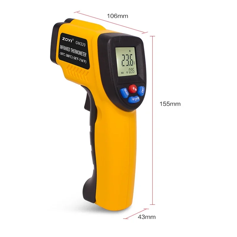 Портативный инфракрасный термо – обзор и цена Industrial Laser Thermometer Gun